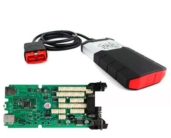Купить Delphi DS150e USB (китайский аналог) одноплатная версия на зеленых платах - диагностический сканер для универсальной диагностики