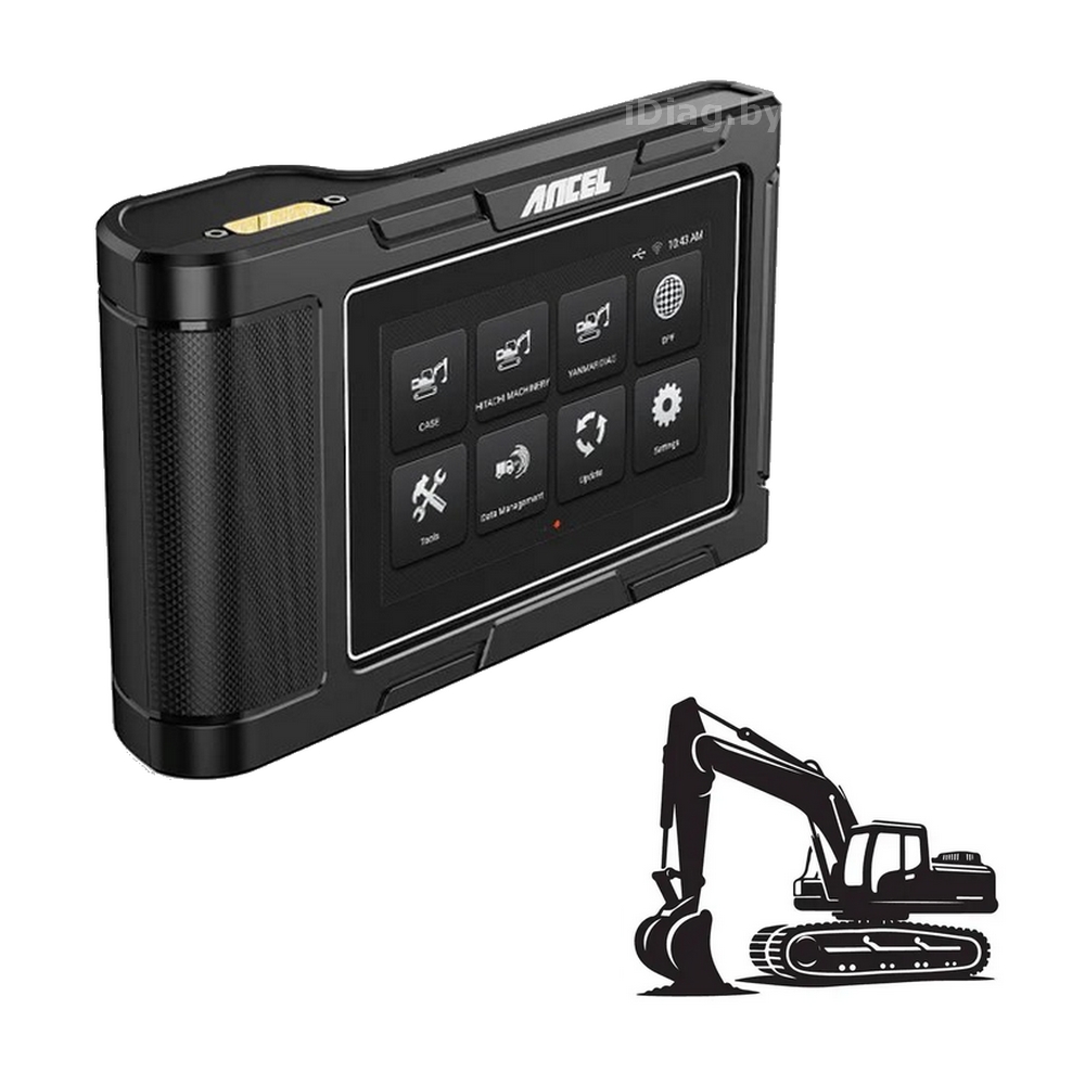 Ancel HD3600 - диагностический сканер для строительной и сельскохоз техники Caterpillar, Komatsu, John Deere, Volvo, Hitachi, Yanmar,  Bobcat, Case