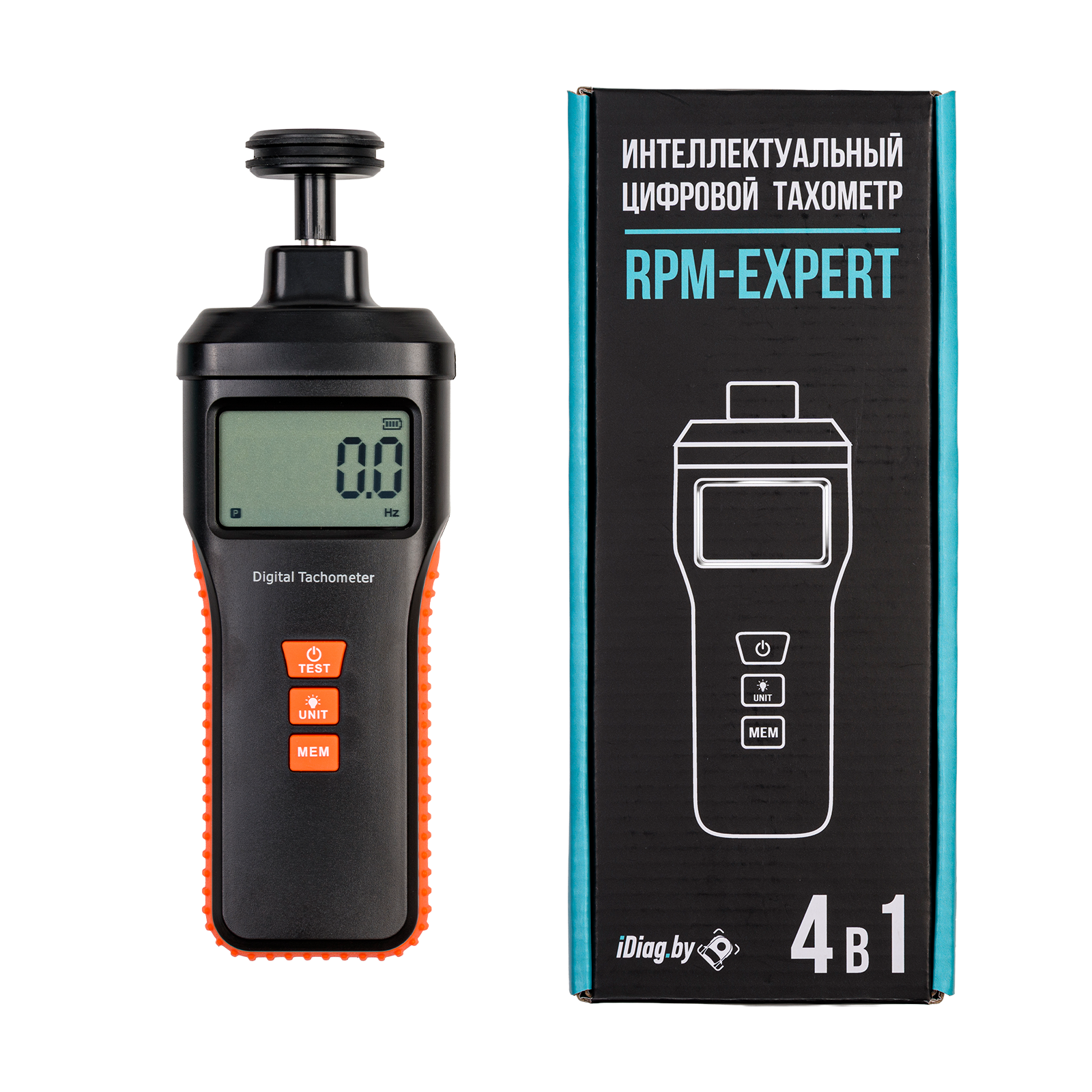 ЭЛЕКТРОННЫЙ ТАХОМЕТР RPM-EXPERT 4 В 1 сверхточность для автосервиса